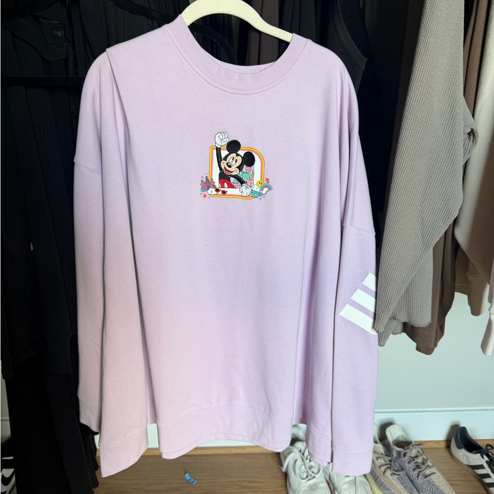 Disney (Authentic from DW) Lilac Mickey Mouse Graphic Crewneck Sweatshirt